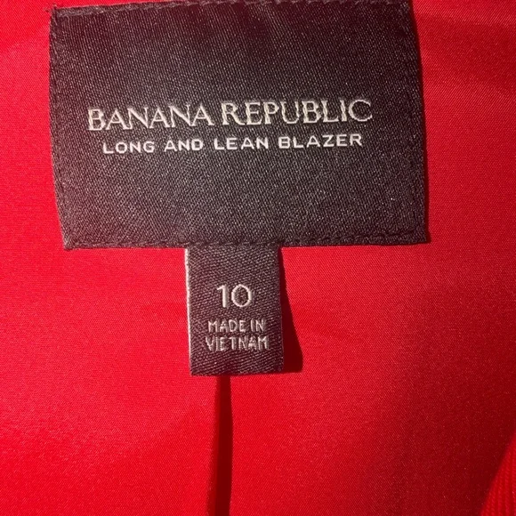 Banana Republic Vibrant Red Long and Lean Blazer - Picture 3 of 5